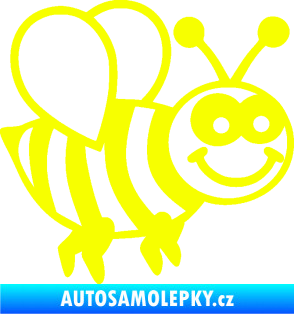 Samolepka Včela 003 pravá happy Fluorescentní žlutá