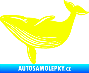 Samolepka Velryba 002 levá Fluorescentní žlutá