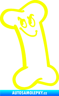 Samolepka Veselá kostička 001 levá Fluorescentní žlutá