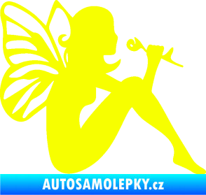 Samolepka Víla 001 pravá Fluorescentní žlutá
