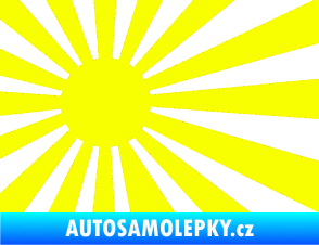 Samolepka Vlajka Japonsko 002 levá JDM Fluorescentní žlutá