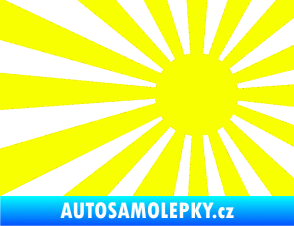 Samolepka Vlajka Japonsko 002 pravá JDM Fluorescentní žlutá