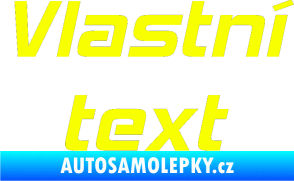 Samolepka Vlastní text - Hemi Head Fluorescentní žlutá