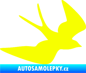 Samolepka Vlaštovka 001 pravá Fluorescentní žlutá