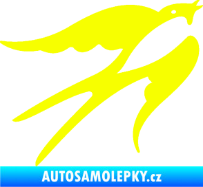 Samolepka Vlaštovka 003 pravá Fluorescentní žlutá