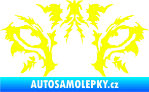 Samolepka Vlčí oči Fluorescentní žlutá