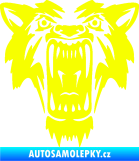 Samolepka Vlk 021 Fluorescentní žlutá