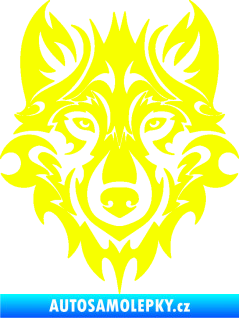 Samolepka Vlk 025 Fluorescentní žlutá