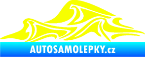 Samolepka Vlny 002 levá moře Fluorescentní žlutá