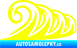 Samolepka Vlny 006 pravá moře Fluorescentní žlutá