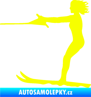 Samolepka Vodní lyže 002 levá Fluorescentní žlutá