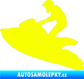 Samolepka Vodní skútr 001 levá Fluorescentní žlutá