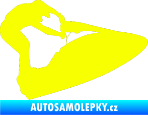 Samolepka Vodní skútr 002 pravá Fluorescentní žlutá