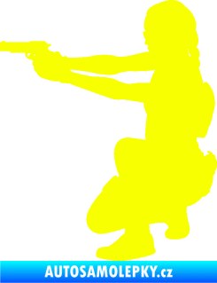 Samolepka Vojačka 001 levá Fluorescentní žlutá