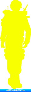 Samolepka Voják 003 levá Fluorescentní žlutá