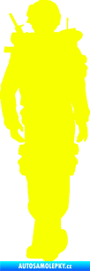 Samolepka Voják 003 pravá Fluorescentní žlutá