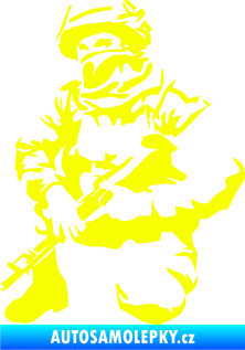 Samolepka Voják 008 levá Fluorescentní žlutá