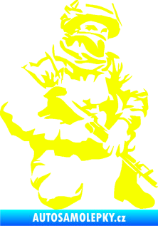 Samolepka Voják 008 pravá Fluorescentní žlutá