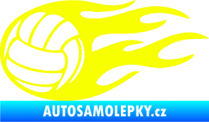 Samolepka Volejbalový míč 002 levá Fluorescentní žlutá