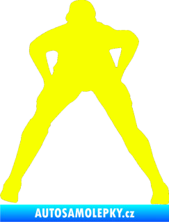 Samolepka Voleybal 003 levá Fluorescentní žlutá