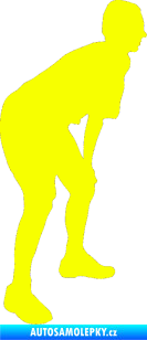 Samolepka Voleybal 004 pravá Fluorescentní žlutá