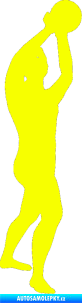 Samolepka Voleybal 012 pravá Fluorescentní žlutá