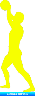 Samolepka Voleybal 015 levá Fluorescentní žlutá
