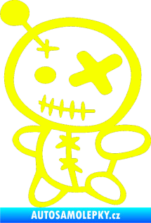 Samolepka Voodoo panenka 001 levá Fluorescentní žlutá