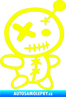 Samolepka Voodoo panenka 001 pravá Fluorescentní žlutá