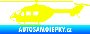 Samolepka Vrtulník 001 levá helikoptéra Fluorescentní žlutá