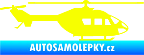 Samolepka Vrtulník 001 pravá helikoptéra Fluorescentní žlutá