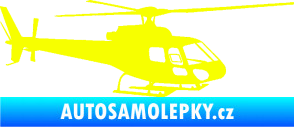 Samolepka Vrtulník 002 pravá helikoptéra Fluorescentní žlutá