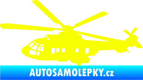 Samolepka Vrtulník 003 levá helikoptéra Fluorescentní žlutá