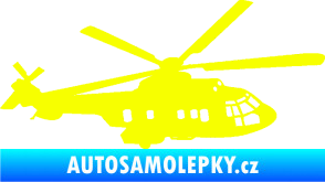 Samolepka Vrtulník 003 pravá helikoptéra Fluorescentní žlutá