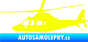 Samolepka Vrtulník 004 levá helikoptéra Fluorescentní žlutá