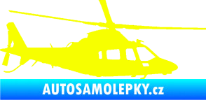 Samolepka Vrtulník 004 pravá helikoptéra Fluorescentní žlutá