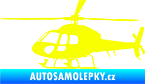 Samolepka Vrtulník 007 levá helikoptéra Fluorescentní žlutá