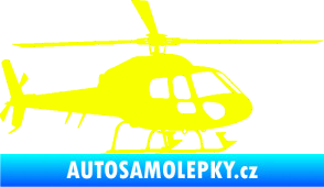 Samolepka Vrtulník 007 pravá helikoptéra Fluorescentní žlutá