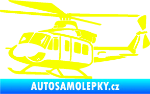 Samolepka Vrtulník 010 levá helikoptéra Fluorescentní žlutá