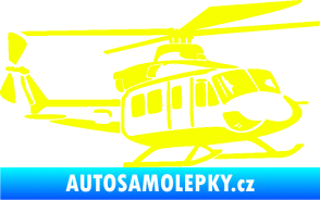 Samolepka Vrtulník 010 pravá helikoptéra Fluorescentní žlutá