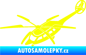 Samolepka Vrtulník 011 levá helikoptéra Fluorescentní žlutá