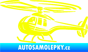 Samolepka Vrtulník 012 levá helikoptéra Fluorescentní žlutá