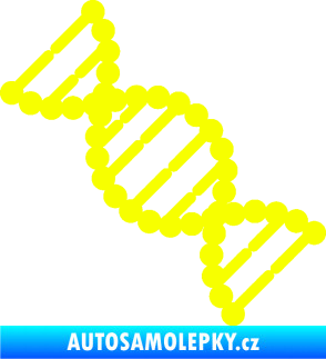 Samolepka Vzorec DNA levá Fluorescentní žlutá