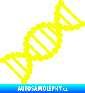 Samolepka Vzorec DNA pravá Fluorescentní žlutá