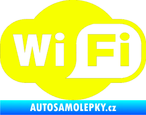 Samolepka Wifi 001 Fluorescentní žlutá