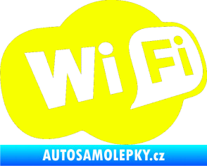 Samolepka Wifi 002 Fluorescentní žlutá