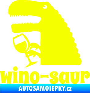 Samolepka Wino - saur 001 levá vínečko Fluorescentní žlutá