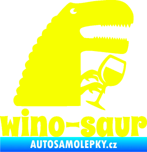 Samolepka Wino - saur 001 pravá vínečko Fluorescentní žlutá