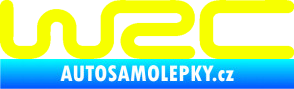 Samolepka WRC nápis Fluorescentní žlutá
