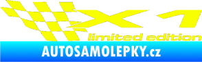 Samolepka X1 limited edition levá Fluorescentní žlutá